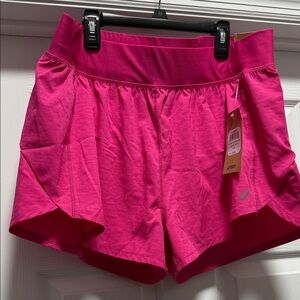 ASICS Women's Pink Athletic Shorts Large